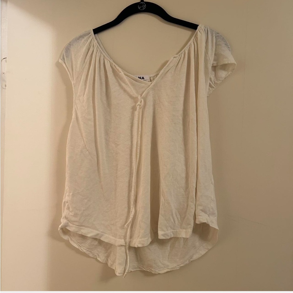 LNA Cream Women's Blouse